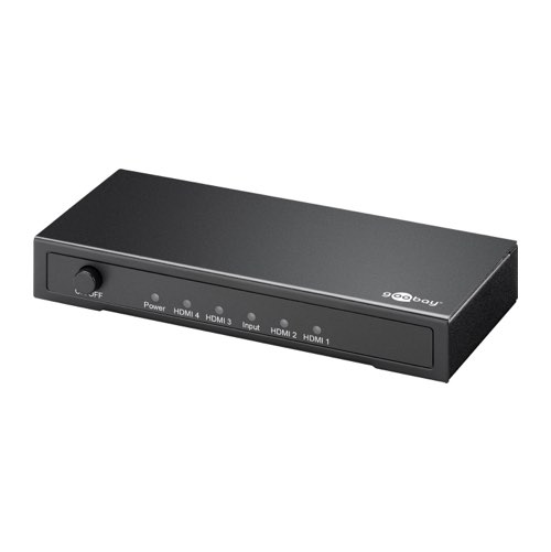 HDMI Splitter (1xIND/4xUD) (4K@30Hz)  (Sort) - Goobay