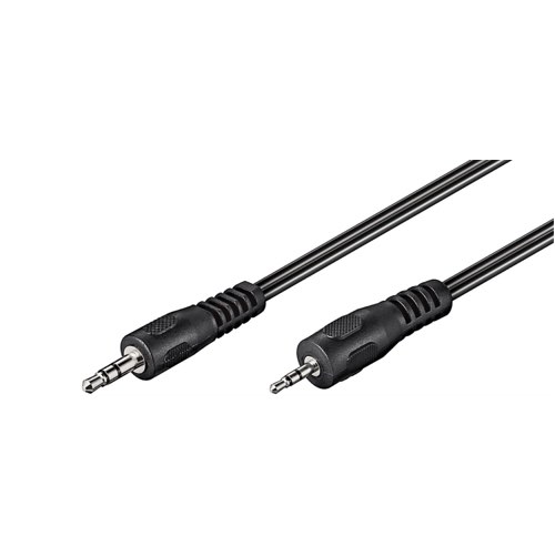 Billede af Goobay - Minijack 3.5mm til 2.5mm Stereo Audio kabel (Han-Han) (Sort) - 2,0 m