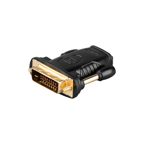 Billede af HDMI til DVI-D adapter (hun/han) (2560Ã1600@60Hz) (Sort) - 0,1 m - Goobay
