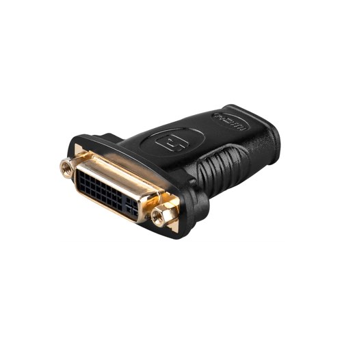 Se HDMI til DVI-I adapter (hun/hun) (2560Ã1600@60Hz) (Sort) - 0,1 m - Goobay hos AV-ZHOP.dk