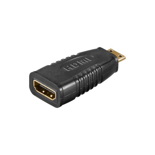 Billede af HDMI til HDMI-Mini adapter (hun/han) (4K@60Hz) (Sort) - 0,1 m - Goobay