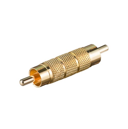 Billede af RCA adapter (han/han) (Gold) - 1 stk - Goobay