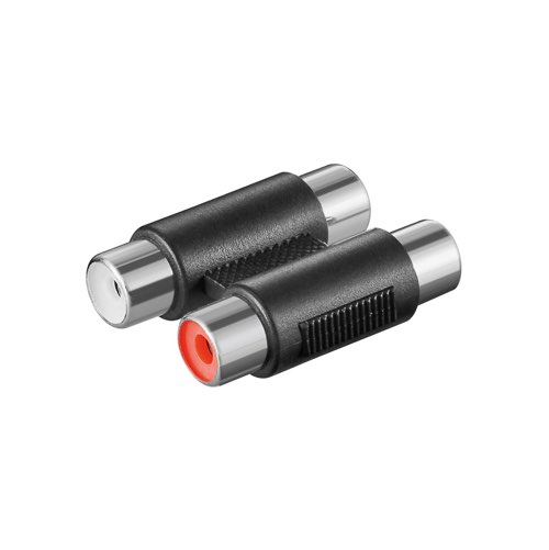 Billede af 2xRCA adapter (hun/hun) (Sort) - 1 stk - Goobay