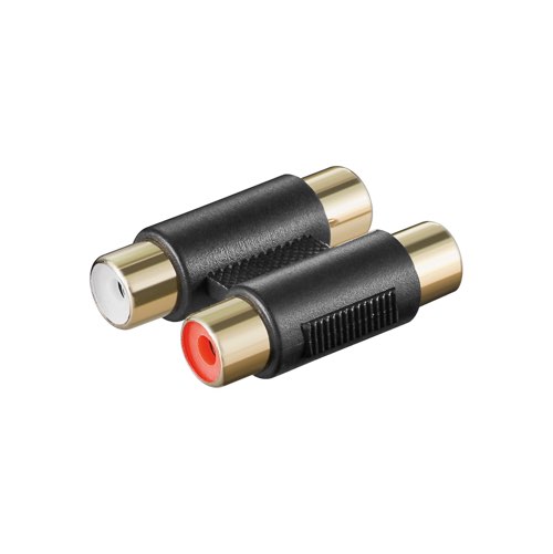 Billede af 2xRCA adapter (hun/hun) (Sort) - 1 stk - Goobay