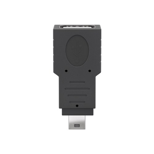 Billede af USB Mini-B(5-pin) til USB-A adapter (han/hun) (Sort) - 0,1 m - Goobay