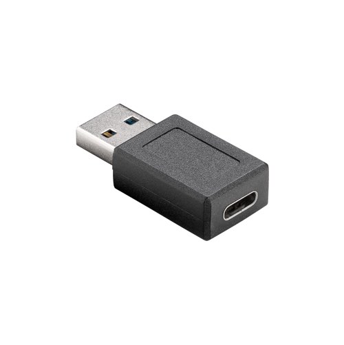 Billede af USB-A til USB-C adapter (han/hun) (Sort) - 0,1 m - Goobay