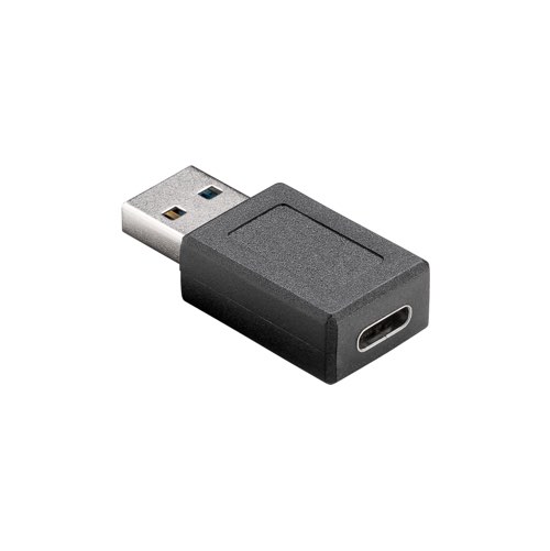 Se USB-A til USB-C adapter (han/hun) (Sort) - 0,1 m - Goobay hos AV-ZHOP.dk