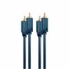 Phone kabel double skærmet (Stereo) (2xRCA) (Han-Han) (Blå) - 0,5 m - Clicktronic (Casual) - Image 4