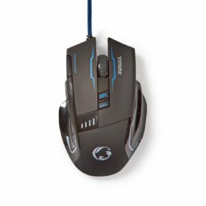 Gaming mus - optisk - 8 knapper m/ledning (Sort) (4000 dpi) - Nedis