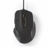 Optisk mus med ledning, 6 knapper med scroll (Sort) (3200 dpi) - Nedis
