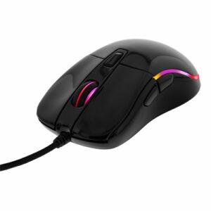 Deltaco - Optisk gaming mus med ledning, 5 knapper med scroll - (RGB LED-lys) (Sort) (5000 dpi)