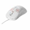 Deltaco - Ultra-Light Optisk gaming mus med ledning, 6 knapper med scroll - (RGB LED-lys) (Hvid) (6400 dpi)