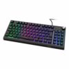 Kablet Gaming tastatur m/RGB belysning (Membran) - nordisk layout (Sort) - Deltaco