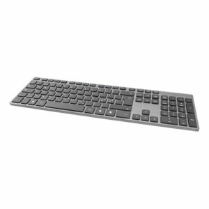 Trådløst tastatur i aluminium - nordisk layout (Grå)  - Deltaco