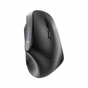 Trådløs Højrehåndet  Ergonomisk mus, 5 knapper med scroll (Sort) (1200 dpi) - Cherry