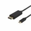 USB-C til DisplayPort adapter kabel (han/han) (4K@60Hz)  (Sort) - 2,0 m - Deltaco