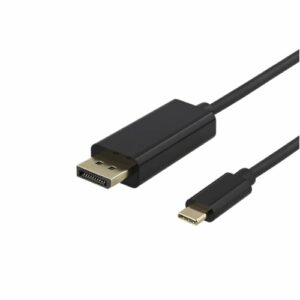 USB-C til DisplayPort adapter kabel (han/han) (4K@60Hz)  (Sort) - 2,0 m - Deltaco