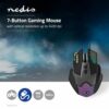 Gaming mus - optisk - 7 knapper m/ledning (Sort) (2400 dpi) - Nedis - Image 2