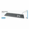Kablet slim tastatur i aluminium - nordisk layout (Grå)  - Deltaco - Image 3