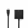 HDMI til VGA adapter (han/hun) (1080p@60 Hz)  (Sort) - 0,20 m - Nedis