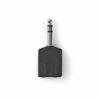 AUX jack 6.35mm til 2x6.35mm adapter (han/hun) - 1 stk (Sort) - Nedis - Image 2