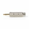 Minijack 3.5mm til 6.35mm headphone adapter (han/hun) (Guld) - Nedis - Image 2