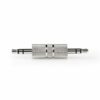 Minijack 3.5mm headphone adapter (han/han) (Metal) - Nedis