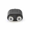 RCA/phone adapter  (Nikkelplateret) - 1xhan/2xhun (Sort) - Nedis - Image 2