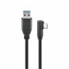 Goobay - USB 3.0 vinklet SuperSpeed kabel (USB-A / USB-C) (Han-Han) (Sort) - 1,5 m