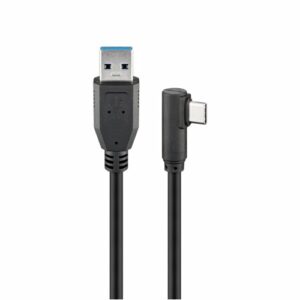 Goobay - USB 3.0 vinklet SuperSpeed kabel (USB-A / USB-C) (Han-Han) (Sort) - 2,0 m