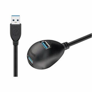 USB-A Hub (USB-A / 2xUSB-A 3.0) (Han-Hun) (Sort) - 1,5 m - Goobay