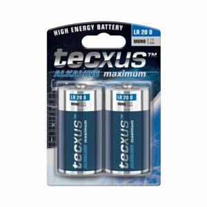 D batteri - 2 stk - Alkaline maximum (Mono) - Tecxus