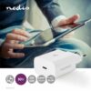 Nedis - USB-C lader 1.5 A/2.0A/2.5A/3.0 A (30 W)  (Han-Han) (Hvid) - Image 2